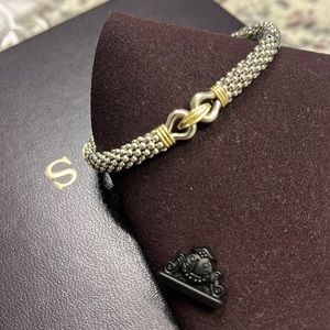 Lagos Two Tone Caviar Buckle bracelet